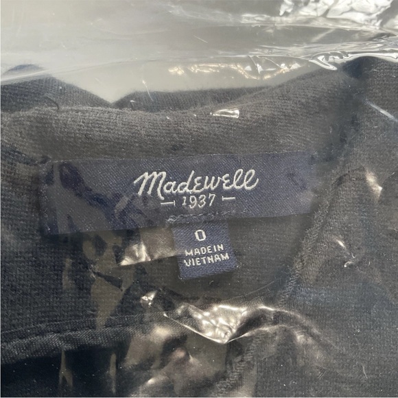 Madewell Black Sleeveless Fit & Flare Mini Dress with Striped Side Panels Size 0 - Picture 7 of 11